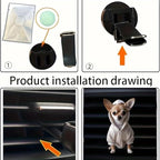 Cartoon Chihuahua Hoodie 2D Acrylic Car Air Vent Freshener – Solid Scented Decoration for AC Vents, Cute Dog Hoodie Design, Long-Lasting Fragrance, Fun Car Accessory