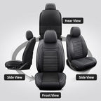Front Seat Covers Fit for Toyota Matrix 2003-2014, Car Seat Covers Front Seats, Breathable Faux Leather Automotive Seat Covers Front Pair Anti-Slip Seat Cover(Black, Front)