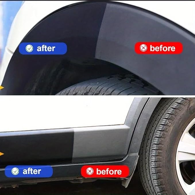 Ultimate Car Plastic and Trim Restorer – Back to Black Restores Faded Trim, UV Protection, Long-Lasting Ceramic Coating, Non-Greasy Formula for Interior and Exterior