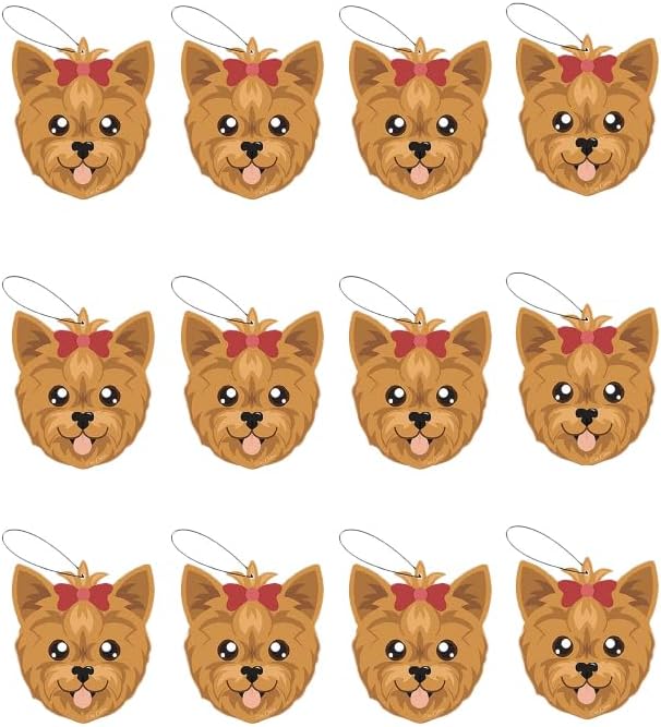 Cute DOG CAR AIR FRESHENERS - Cute Dog Design, Long-Lasting Scent, Portion of Proceeds Benefit Paws Chicago (Pack of 12) (Coffee)