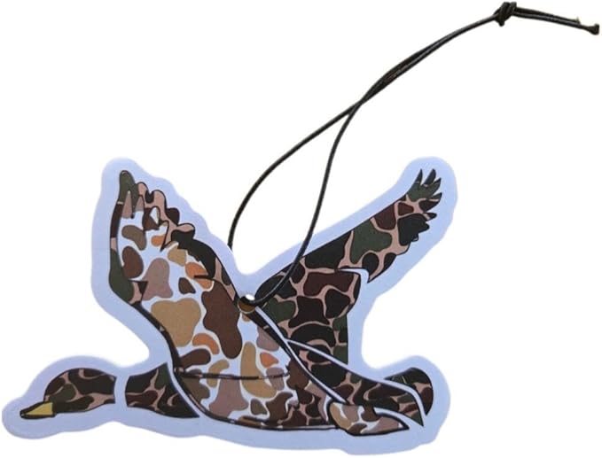 ThatsRad Car Air Freshener Duck Fly Fishing Fish Hunting Stocking Stuffer (One Size, Camo Mallard/Leather Scent)