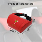 Car Headrest Neck Pillow Support Ergonomic, with Valve Stem Covers Accessory for Driving Seat Fatigue Relief Compatible with Model S X 3 Y & Cybertruck - 1 Piece