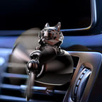 Katutude Car Air Fresheners Cute Bulldog Pilot Car Air Outlet Fan Rotating Propeller Car Aroma Diffuser Perfume Clips Automotive Decoration, Black