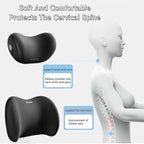 Car Headrest & Lumbar Support Cushion Kit, Ergonomic Car Seat Neck Pillow and Backseat Cushion for Driving Fatigue Relief, Driving Seat Memory Foam Neck Back Rest Pillows (Pink)