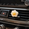 Simulation Food Design Car Air Vent Scented Clip, Creative Toaster-Shaped Car Air Freshener Decor, 3D Long-Lasting Car Fragrance Diffuser (Poached Egg)