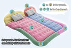 SUV Air Mattress Car Bed Inflatable Mattress for Truck Backseat - Foldable Car Mattress with Flocking Surface and Electric Pump Portable Air Bed Sleeping Pad for Home Car Tent Camping Travel