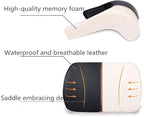 ZHONGLI Car seat Lumbar Support Pillow and car Neck Support Pillow kit, Soft Leather Surface and high-Density Memory Foam are Ergonomic car seat Pillows