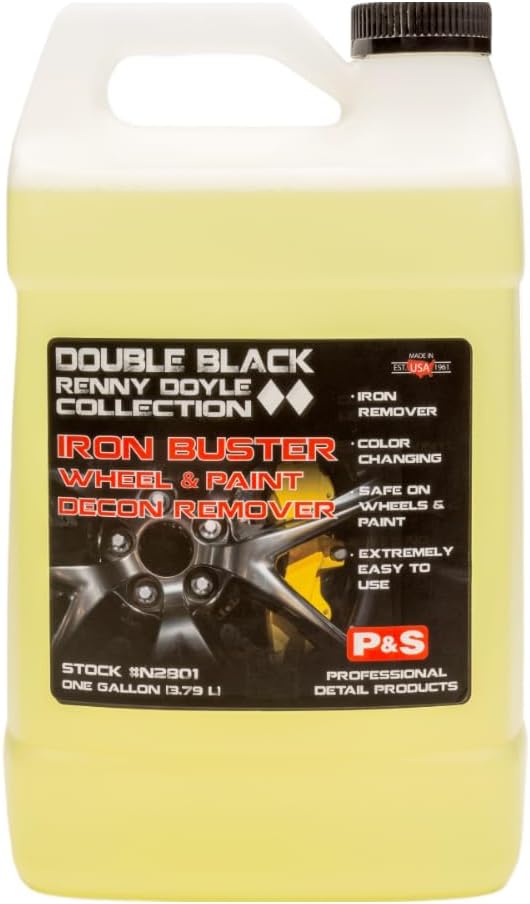 P & S PROFESSIONAL DETAIL PRODUCTS Iron Buster Wheel & Paint Decon Remover - pH Balanced, Safe on Alloy, Chrome, Steel & Aluminum Wheels - 1 Gallon