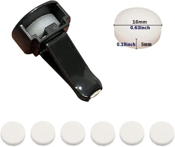 Car Air Vent Clip Replacement Pads, Car Diffuser Vent Clips Diffuser Bracelet Necklace Pendant Locket, Unscented Refill Tablets for Car Air Freshener Clips (50Pcs White)
