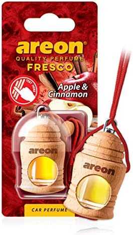 AREON Fresco FRTN21 Hanging Car and Home Air Freshener, Apple & Cinnamon (Pack of 3)