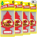 LITTLE TREES Air Freshener, Hanging Tree, Cinnamon Apple | Long Lasting Scent | For Auto or Home | 24 Count, Pack of 6