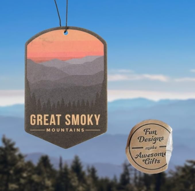 Outdoor Adventure Car Air Freshener 3 Pack Scented With Premium Oils By Fresh Fresheners (Great Smoky Mountains National Park)
