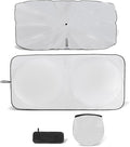 Retractable Windshield Sun Shade for car Windshield Sun Shade,99% UV Blocking,Long-Frequency and Short-Frequency Demand,X-Large(Sunshade 74.8"x35.43",Umbrella 55.12"x31.5")