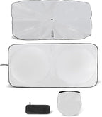 Retractable Windshield Sun Shade for car Windshield Sun Shade,99% UV Blocking,Long-Frequency and Short-Frequency Demand,X-Large(Sunshade 74.8"x35.43",Umbrella 55.12"x31.5")