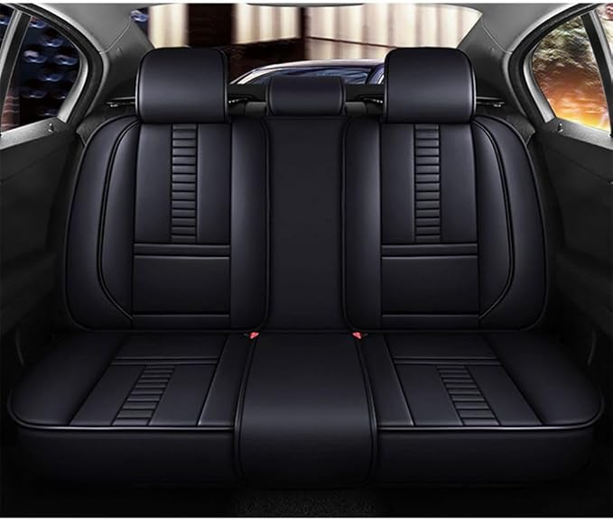 for Toyota RAV4 2008-2025 Car Seat Covers, Full Coverage Customized Seat Covers Premium Leather Waterproof Stain-Resistant Easy to Install (Full Set with Pillows, Black)