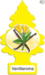 LITTLE TREES Car Air Freshener | Hanging Paper Tree for Home or Car | Vanillaroma | Pack of 6