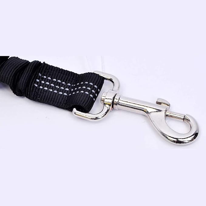 Dog Seat Belt, 29.35in Adjustable Nylon Harness, Rotating Stainless Steel Buckle, Fluorescent Green