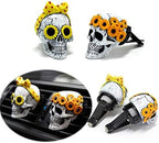 Evil Skull Statue Car Air Outlet with Air Freshener, Car Interior Decor Funny Cute Ornament Christmas Birthday Gift for Men Women Boys Girls
