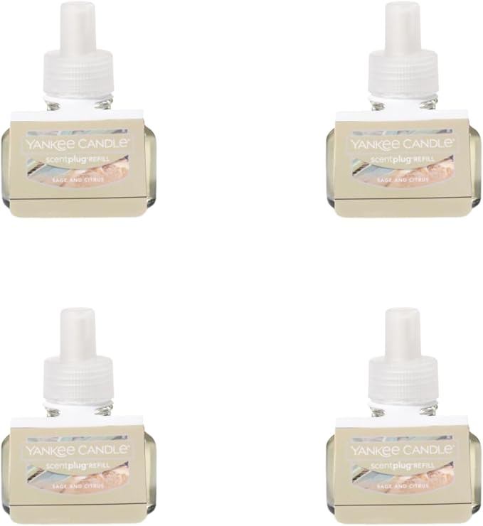 Yankee Candle Scent Plug Refill, Sage & Citrus (Pack of 4)