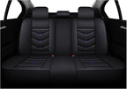 Car Seat Covers Full Set,Automotive seat Covers for Cars,Waterproof Leather seat Covers with Fixed Lumbar Support,Universal Fit for Most Cars,SUV,Trucks and Sedans