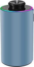 Waterless Essential Oil Diffuser with 8 Color LED Night Light, 3 Mist Levels & Timers, Portable Rechargeable Aromatherapy Diffuser for Home Car Room Studio Office, Black Metal (Blue)