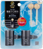 2 Pack Bullsone Diffuser Natural Car Air Freshener, Luxury Car Perfume, Vent Clip Type - Cool Aqua Scent