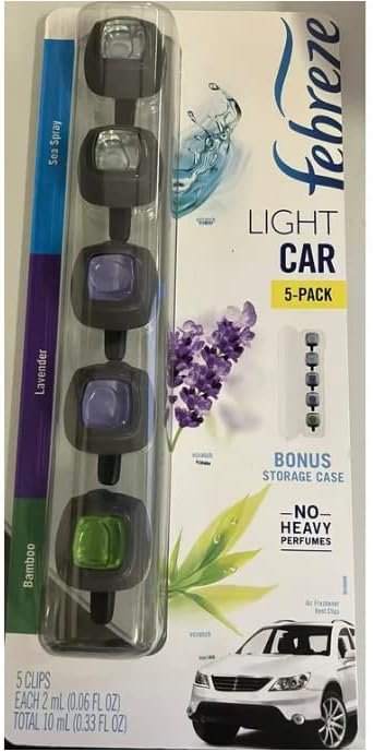 Febreze Air Freshener Car Vent Clips, Variety (5 Count)