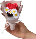 mosoo Cute Car Air Freshener Vent Clips - Flower Vent Clips with Magnetic Mini Dried Flower Bouquet, Dashboard Decor for Women, Car Decorations Interior & Wedding Gifts (Beige, 5.9 inches)
