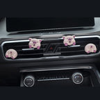 Cute Air Vent Clips Car Accessories, Creative Animal Head and Tail Cartoon Car Air Freshener Vent Clip Auto Fragrance Diffuser Perfume Clips Air Conditioner Outlet Vent Clips Decorations, Pig