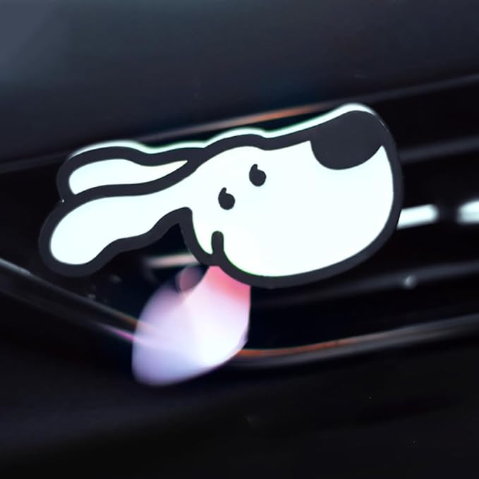 Car Diffusers for Essential Oils, Puppy Aroma Ceramic Stone Passive Diffuser, Cute Car Air Freshener Vent Clip, Gift for Dog Lovers, Unscented