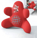 Lumbar Support Pillow for Office Chair, Back Pillow Lumbar Support for Car, Chair, Sofa - Improve Lower Back Pain Relief & Sitting Posture, Memory Foam Back Cushion for Long Sitting (Red)