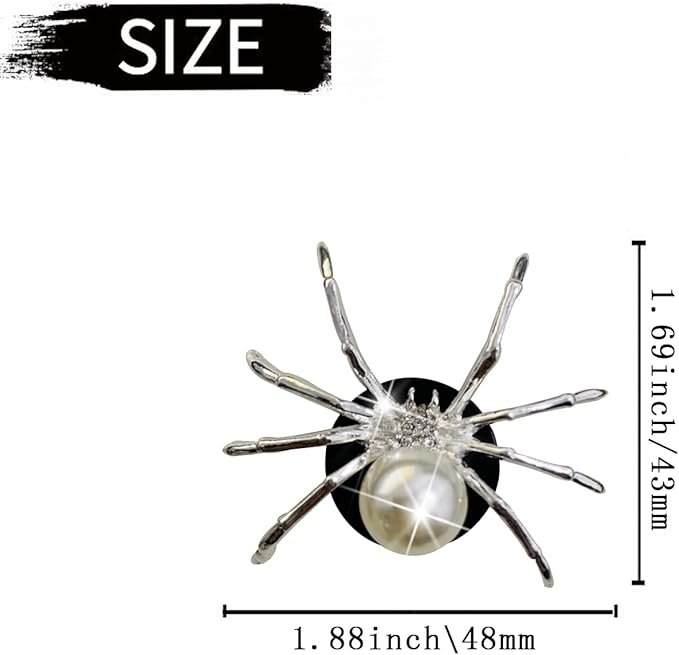 Bling Spider Car Air Fresheners Vent Clips, Cute Lovely Spider Car Air Vent Clips Funny Diamond Diffuser Vent Clip Decoration Interior Decor Bling Accessories for Women Men（Silver）