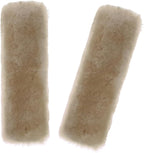 Soft & Cozy Australian Sheepskin Car Seat Belt Covers,2 Pack Fluffy Seatbelt Pads, Genunie Sheepskin Fur Shoulder Straps Cushions for Adults Kids Women and Men (Pearl)