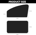 QUICTO Car Window Sun Shades, Universal Interior Accessories - Double-Sided Black (4pcs)