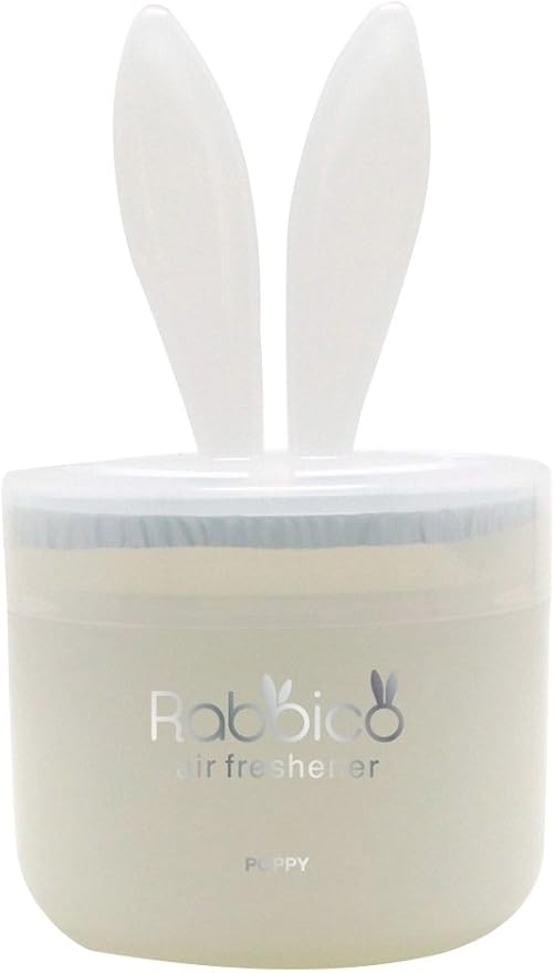 Diax Poppy Rabbico White Air Freshener and Deodorant, White Musk Scent, Lovely Ears Shape, Beutiful/Elegant Soft Color