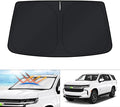 KUST Windshield Sun Shade for Chevrolet Chevy Tahoe/GMC Yukon Accessories 2015-2024 2025 2026 4-Layers Window Sunshade Sun Visor Protector Foldable Blocks UV Rays Keep Your Car Cooler