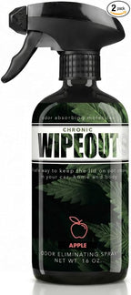 Chronic Wipeout Smoke Odor Eliminator Spray For Strong Odor - Highly Effective for Deodorizing Homes, Clothes, Cars, Office, Hands, & Hair from Smoke Smells - 1 16 oz Bottle Apple Fragrance