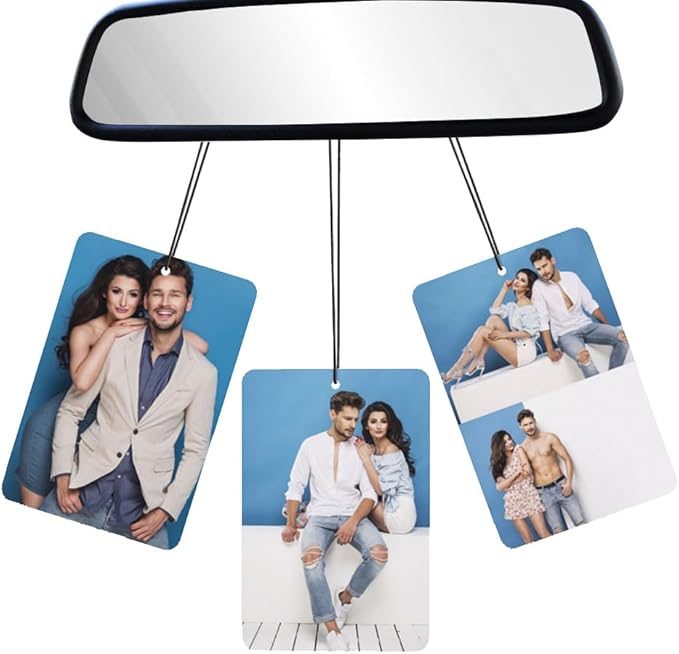 Custom Car Air Freshener with Pictures Logo Design Your Own Customized Gifts for Birthday Christmas Christmas, Rectangular