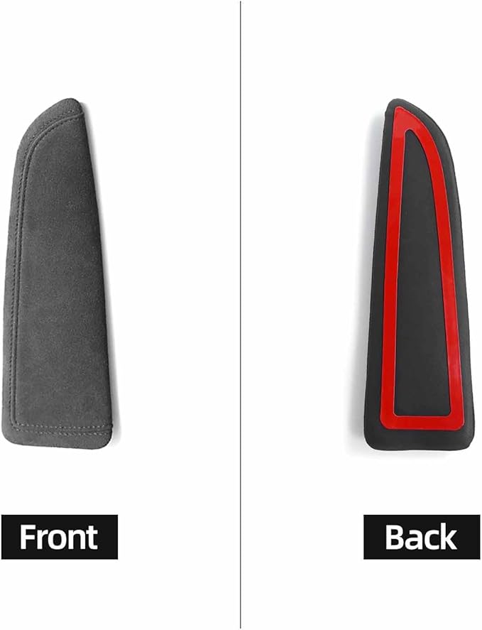 BETTERHUMZ Car Door Armrest Cushion Pad for Alcantara Suede, Car Elbow Rest Pad for BMW 3 4 5 6 7 8 X1 X3 X4 X5 X6 Z4 Series Car Accessories (Left, Black line)