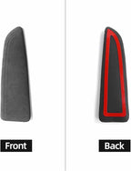 BETTERHUMZ Car Door Armrest Cushion Pad for Alcantara Suede, Car Elbow Rest Pad for BMW 3 4 5 6 7 8 X1 X3 X4 X5 X6 Z4 Series Car Accessories (Left, Black line)