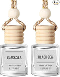Black Sea Scent Hanging Car Air Freshener – Long Lasting Essential Oil Diffuser for Car, Closet, Bathroom – 2-Pack Natural Scent Deodorizer