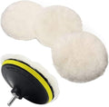 IPELY 6 Pcs 7 Inch Wool Polishing Buffing Pad Polishing Buffing Wheel for Drill Buffer Attachment with M14 Drill Adapter