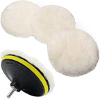 IPELY 6 Pcs 7 Inch Wool Polishing Buffing Pad Polishing Buffing Wheel for Drill Buffer Attachment with M14 Drill Adapter