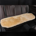 OGLAND Fluffy Genuine Australia Sheepskin Car Seat Cover for Auto Interior Accessories with Soft Fuzzy Wool Eco-Friendly Natural Fur Non-Slip (Honey Beige, Back)