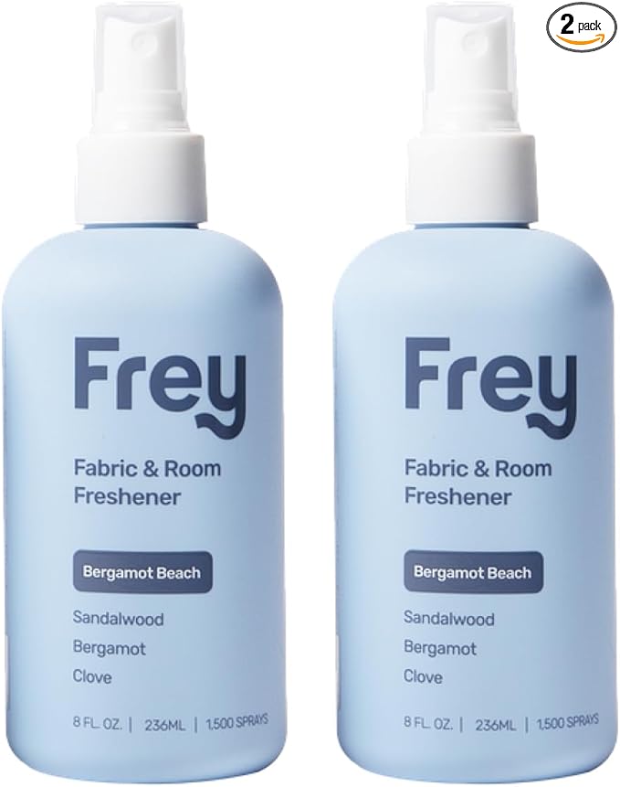 Frey Room Refresher |Bergamot Beach |Bright & Soothing - 8 oz | Pack of 2 | Eco-Friendly & Safe for All Spaces