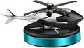 Car Air Fresheners,Al Alloy Solar Powered Rotating Incense Helicopter Diffuser, Home and Car Décor Accessories (Blue)