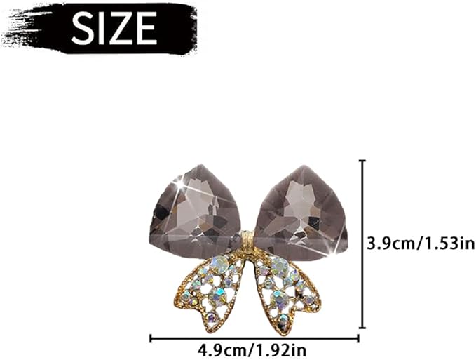 4 Pcs Bling Diamond Crystal Bow Vent Clips Car Interior Air Fresheners Automotive Rhinestone Decoration Adapt for Women and Girl (Black)