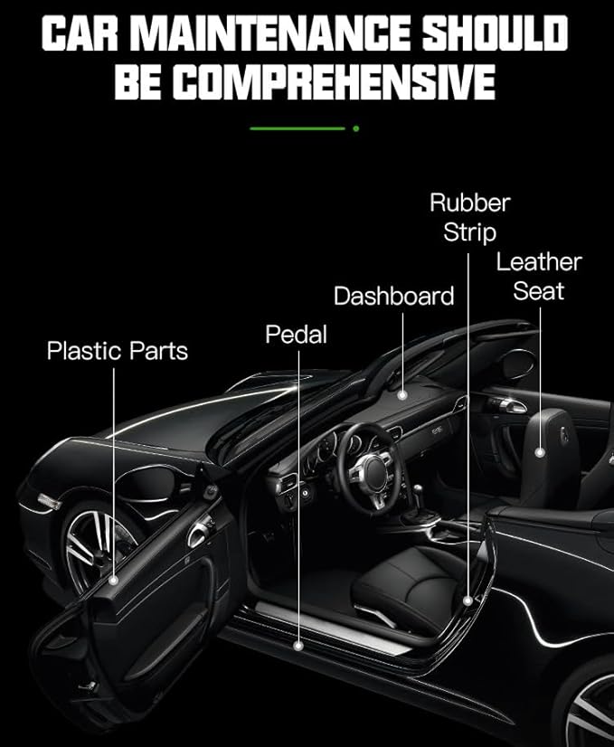 Plastic Longlasting Restorer for Car, Black Plastic Car Trim Restorer (2 PCS)
