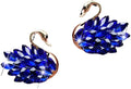 Katutude 2 Pcs Crystal Swan Car Air Vent Clips with Fragrance Tablets, Car Diffuser Air Freshener Vent Clips Air Conditioner Outlet Clip Charm Bling Car Interior Decoration, Blue