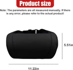 Car Neck Pillow, Memory Foam Ergonomic Auto Headrest Cushion Pillow, Relieve Driving Fatigue Car Neck Support Pillows, Comfortable Leather Vehicle Seat Pillows with Adjustable Strap (Black)